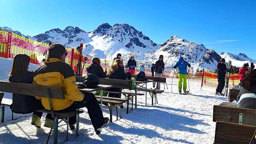 Vintersport, ski leksjoner, skianlegg, stå på ski, vinter, snø, fjellene, landskap, natur, Oberstdorf, fjell