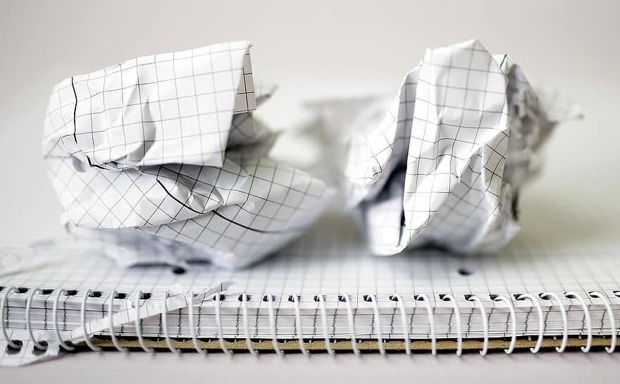 hârtie, minge de hârtie, Înșurubat împreună, notițe, listă, planificare, idee, notificare, proiecta, idei, renunța