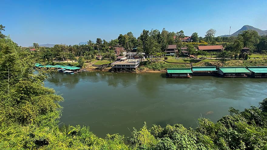 canal, riu, camp, Tailàndia