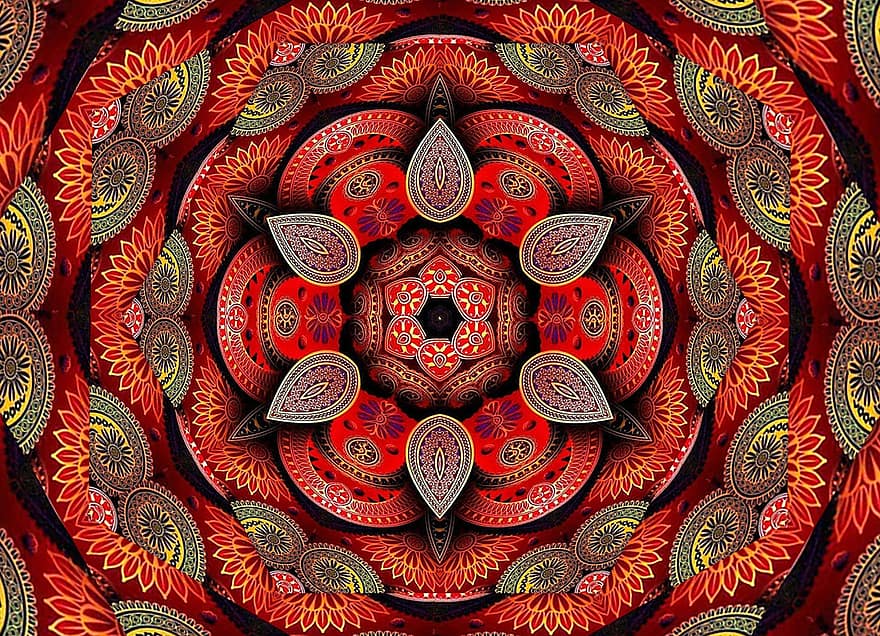 Mandala, ornamentti, kaleidoskooppi, tausta, tapetti, kuvio, ruusuke, sisustus, koriste-, symmetrinen, design