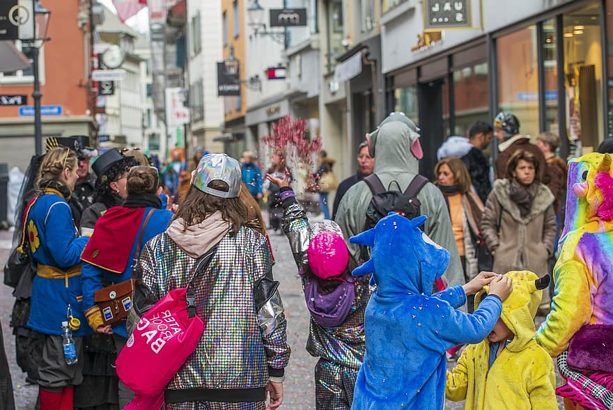 Thụy sĩ, Carnival Of Basel, lễ hội hóa trang, lễ hội, thành phố, ngày lễ, đường phố, cuộc sống thành thị, các nền văn hóa, bầy đàn, đi dạo