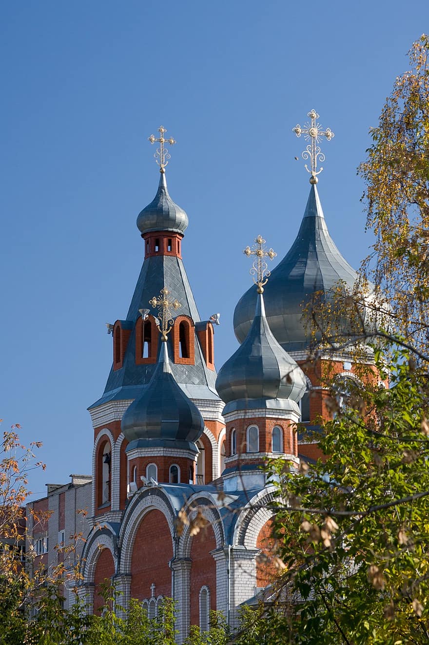 arkitektur, tinning, ortodoks, katedral, kirke
