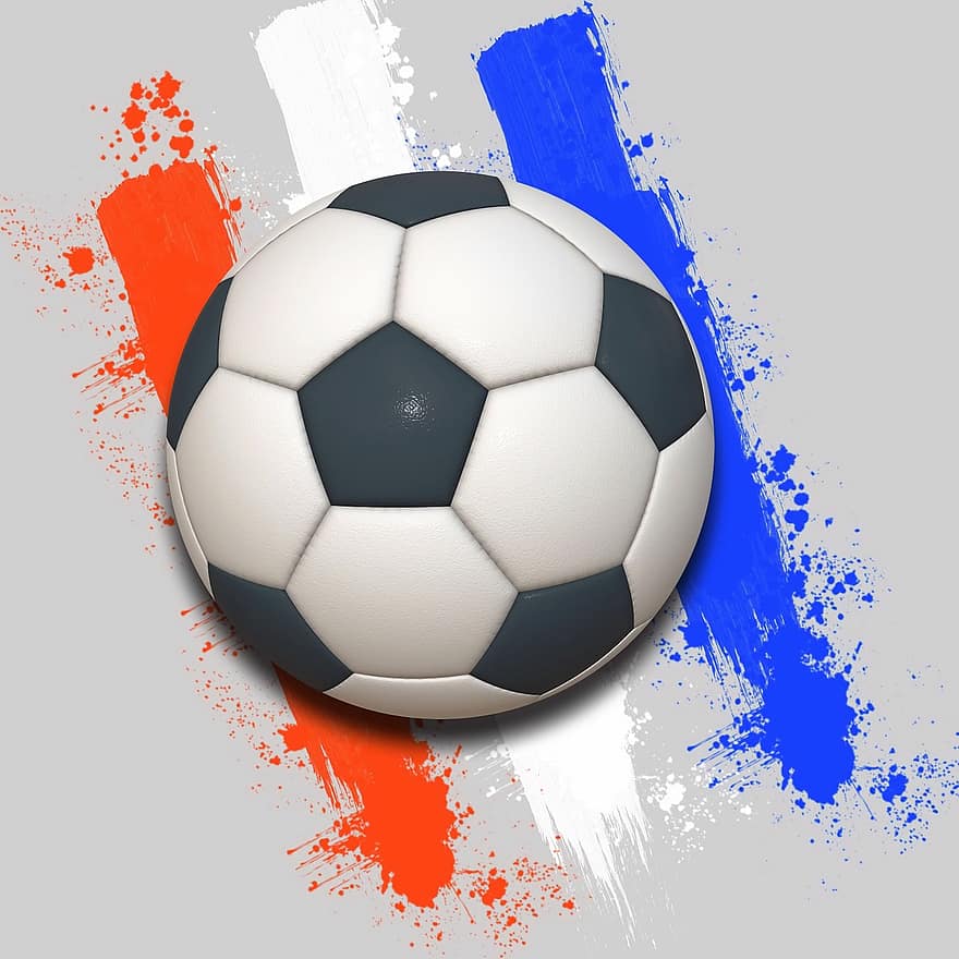 بطولة اوروبية ، كرة القدم ، فرنسا ، كرة ، مستدير ، أحمر ، أبيض ، أزرق ، مباراة كرة قدم ، م