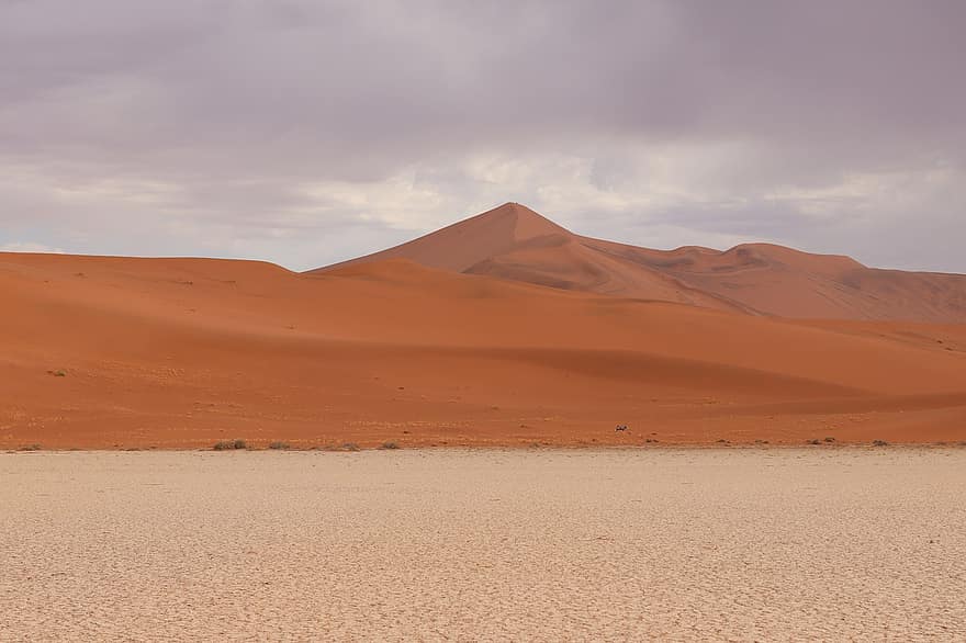 Duna de arena, Sossusvlei, desierto de namib, paisaje desértico