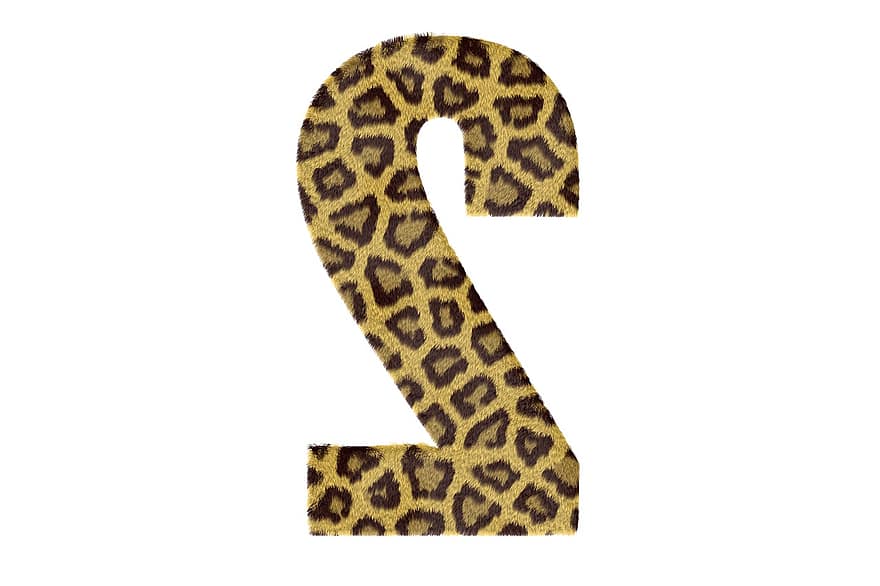 Două, număr, model, textură, leopard, text