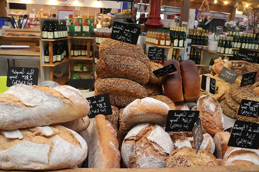 trh, chléb, pekařství, těsto