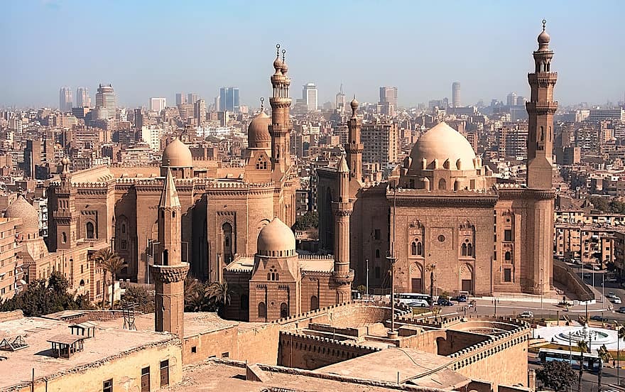 Kairo, pemandangan, tua, pariwisata, perjalanan, luar biasa, Mesir, Giza, tandus, keras, panas