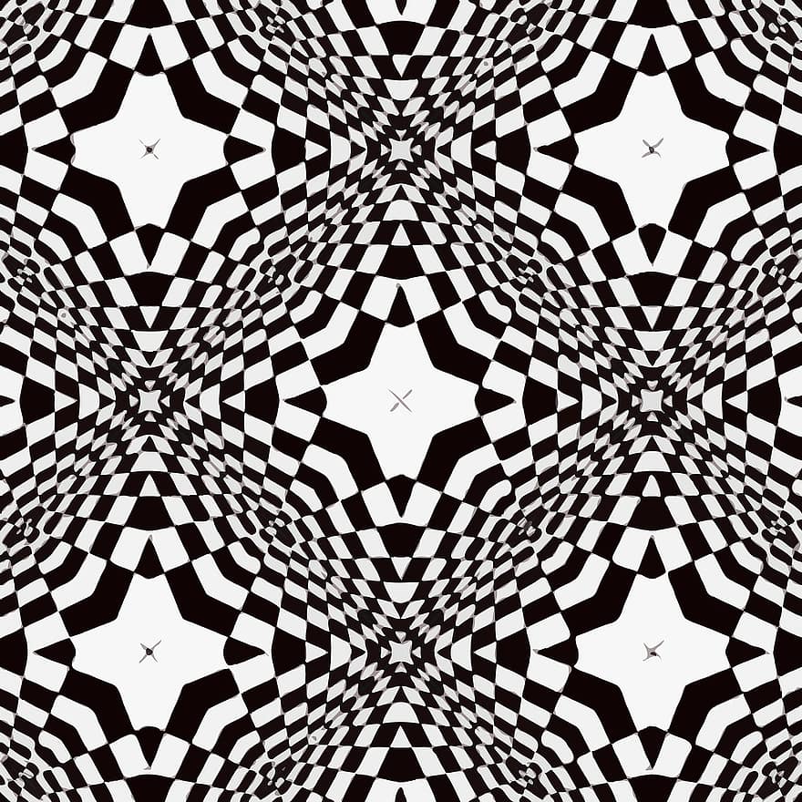 Tile, Repeating, Pattern, Texture, Black, White, Contrast, Illusion, Optical, Wallpapers, Stoner