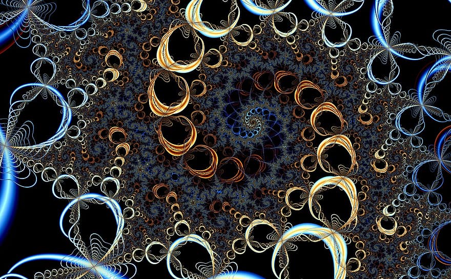 Fraktale, Spiral-, Strudel, Hintergrund, Kunst, abstrakt, Design, Whirlpool, bunt