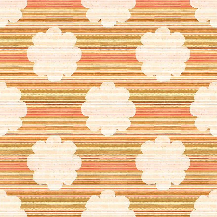 Digital Paper, Flowers, Stripes, Lines, Pattern, Floral, Background, Bloom, Blossom, Seamless, Fabric