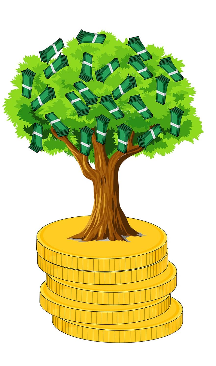 гроші, Грошове дерево, заробляти гроші, інвестиції, банківська справа, бізнес, догляд, готівкою, монета, концепція, валюта