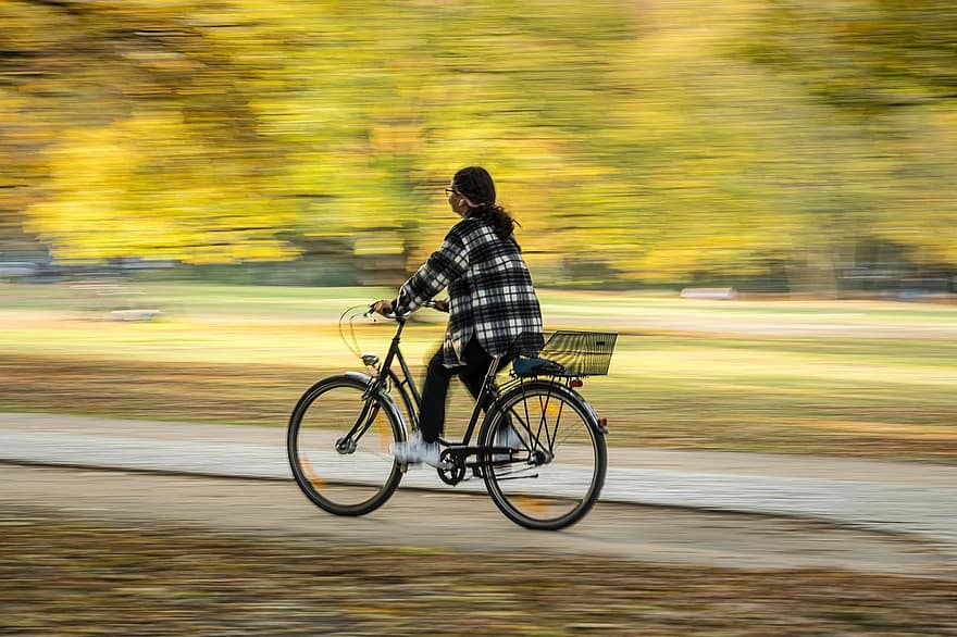 park, rower, podróżować, wolny czas, wycieczka, jesień