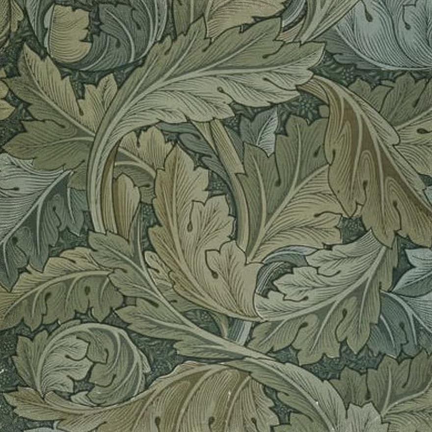 Vintage, Background, Green, Leaves, Branch, Color, Swirl, Pattern, Drawing, Decor, Decorative