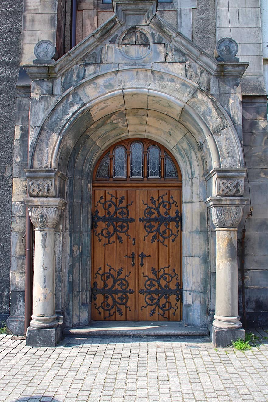 Doors, Pillars, Architecture, Entrance