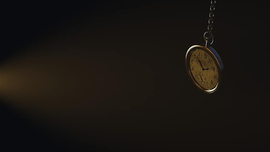 Clock, Pocket Watch, Time, Antique, Old, 3d