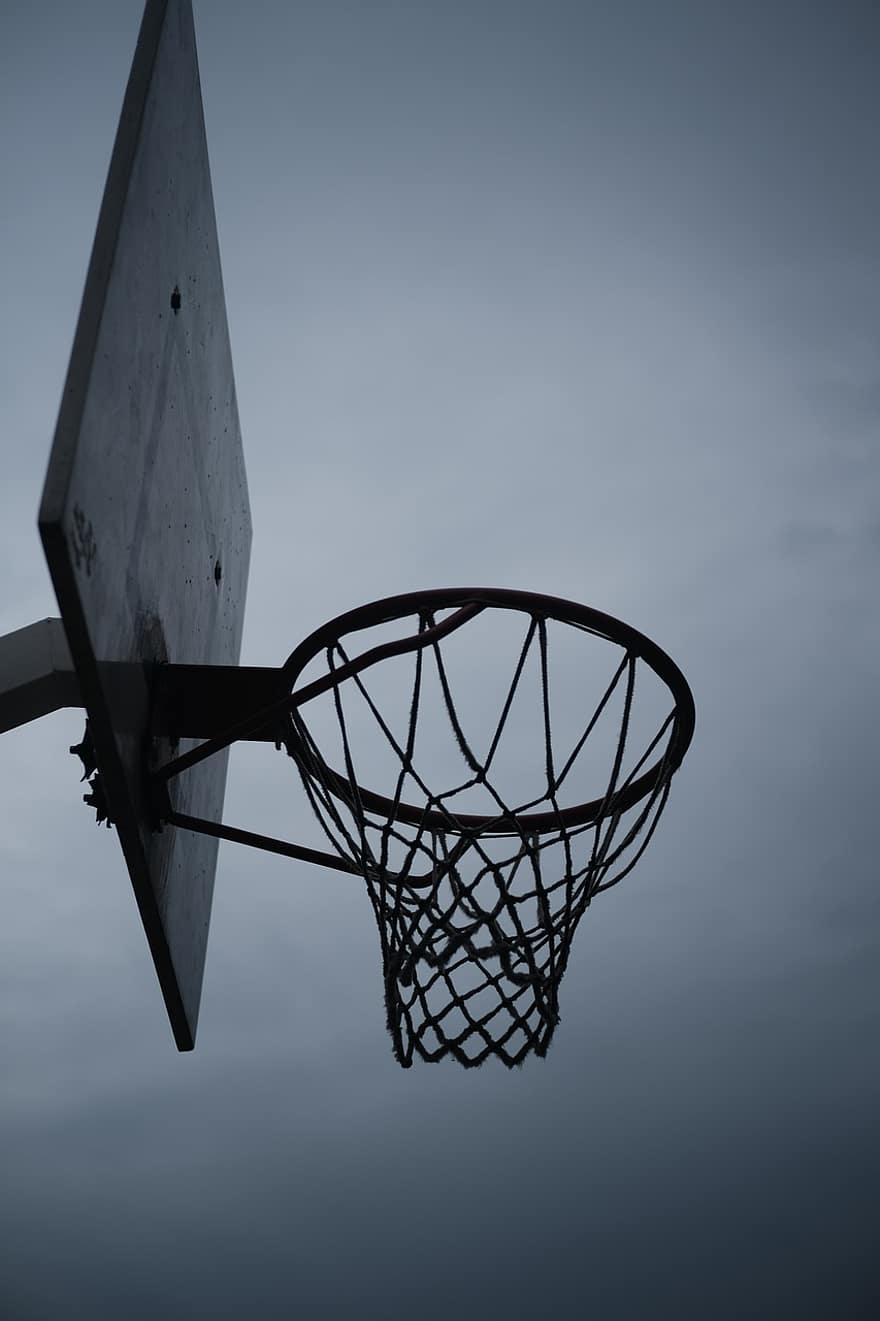 농구, 농구 반지, 어두운, 경기, 스포츠