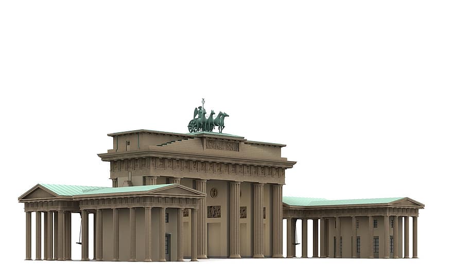 Brandenburg, poartă, Berlin, clădire, locuri de interes, istoricește, turiști, atracţie, Reper, faţadă, călătorie