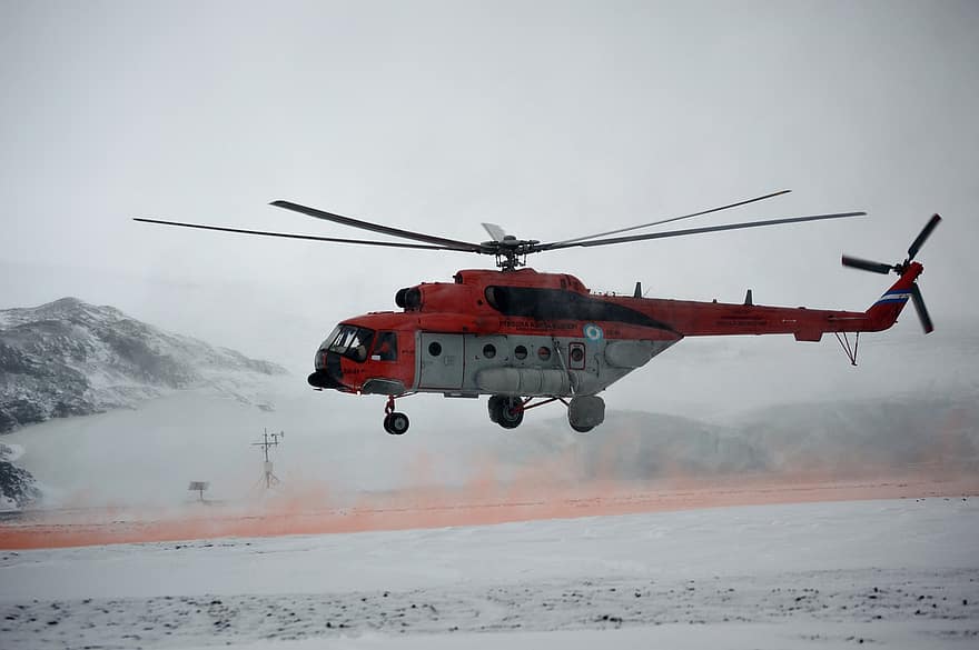 helikopter, penerbangan, mengangkut, baling-baling, lepas landas, Antartika, logistik, lapangan helikopter, menyelamatkan, teknologi