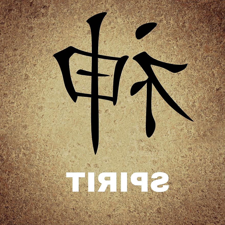 chino, caracteres, fondo