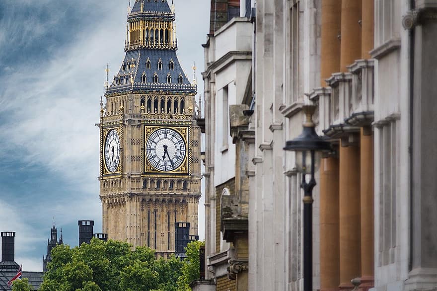 Didysis Benas, bokštas, Londonas, Anglijoje, miestas, Westminster, turizmą, kelionė