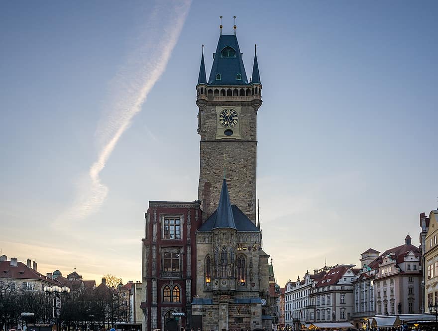Prag, Tschechische Republik, Europa, Hauptstadt, praha, historisches Zentrum, Gebäude, die Architektur, Reihenhäuser, Altstädter Ring, Rathaus