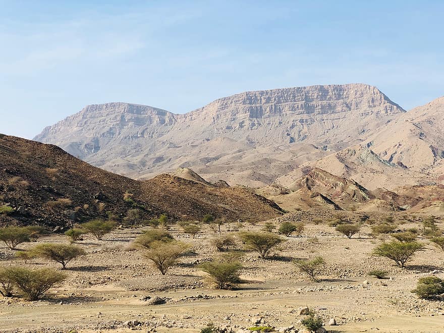 Oman, maisema, aavikko, luonto, hiekka, matkustaa