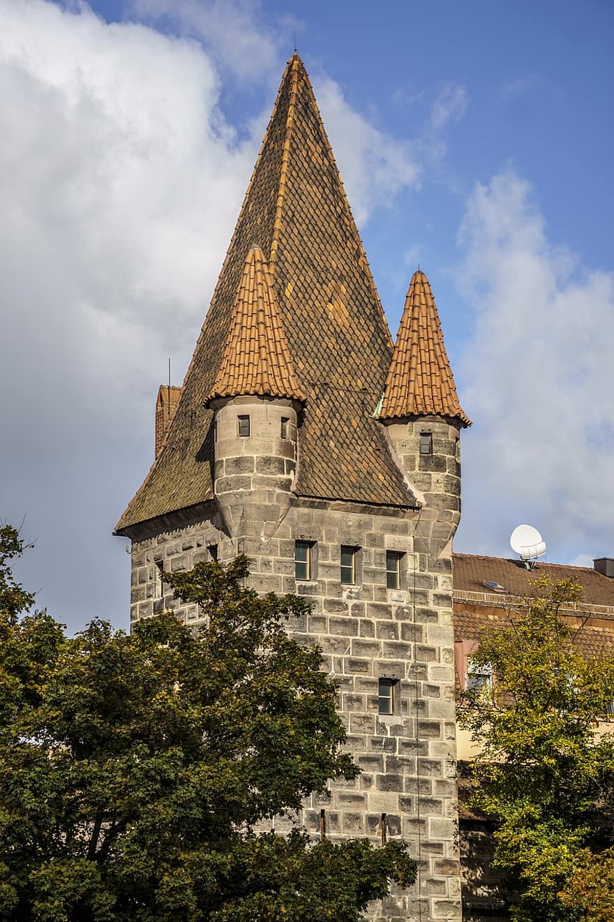 torre, fortaleza, parede da cidade, medieval, histórico, arquitetura, Alemanha