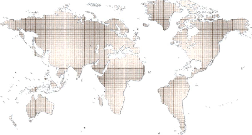 карта на света, в световен мащаб, география, международен, карта, свят, земя