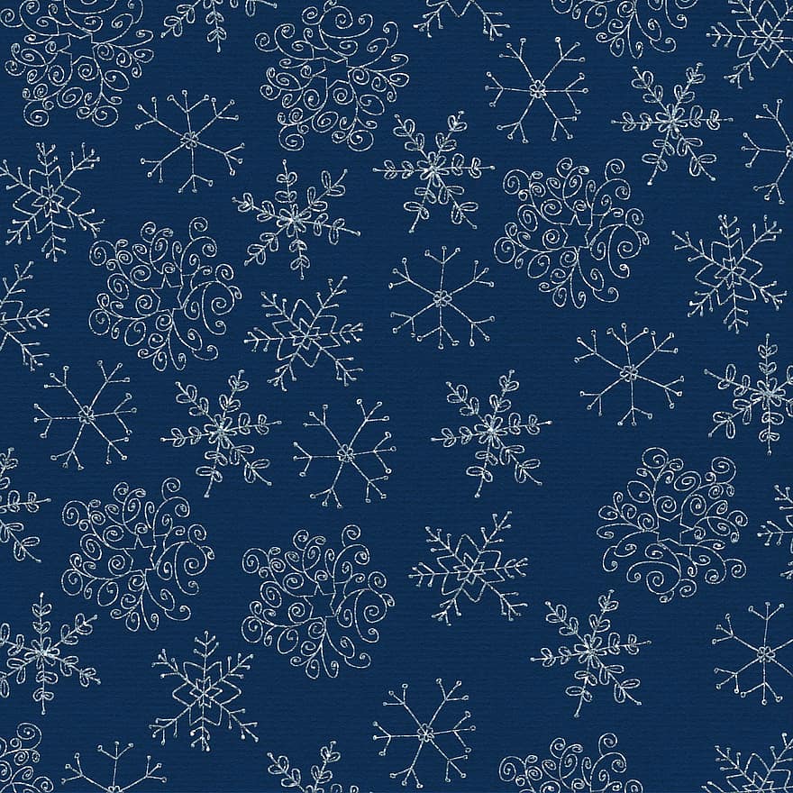 Blue Snowflake, Digital Paper, Glitter, Night, Blue, Xmas, Advent, Winter, Christmas, Cold, Holidays
