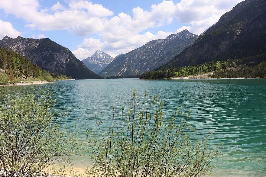 Plansee, Alps, Lake, Mountains, Landscape, Nature, mountain, summer, water, green color, forest