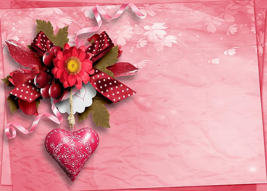Sant Valentí, cor, amor, romàntic, targeta de felicitació, art digital, composició, relació, romanç, gràfica d’ordinador, dia de Sant Valentí
