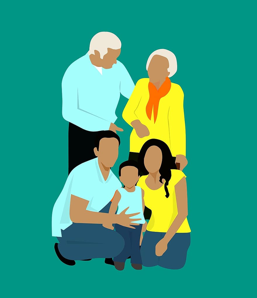 afroamericano, africano, riunione di famiglia, nonni, padre, madre, figlio, famiglia insieme, Foto di famiglia, vacanza, Gite