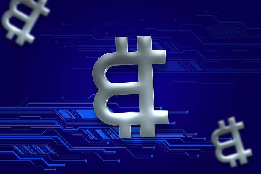 Bitcoin, logo, symbole, crypto-monnaie, La technologie, moderne, numérique, affaires
