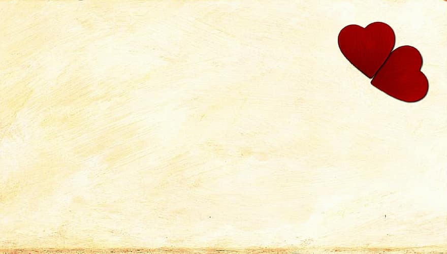 rot, Herzen, zwei Herzen, Gelb, Liebe, Valentinstag, Tag, Urlaub, Design, romantisch, gestalten