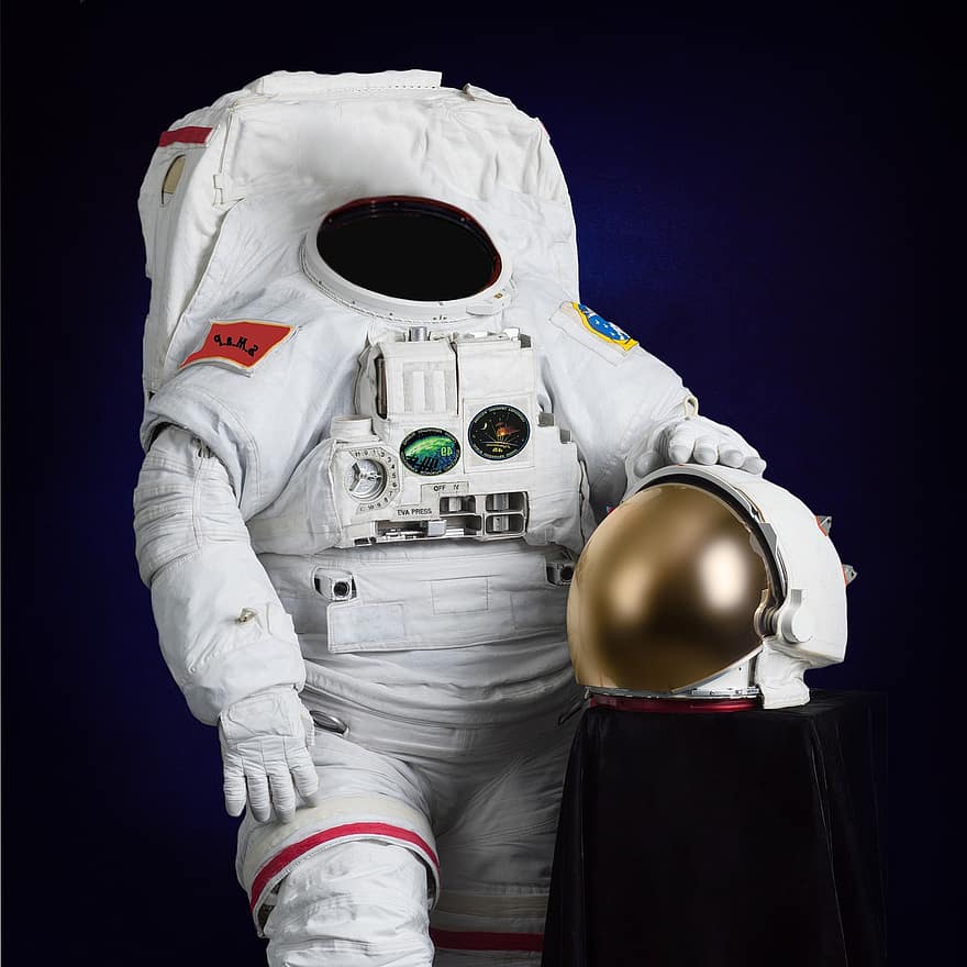 astronautas, erdvė, šalmas, apsirengti, astronomija, nasa, kostiumas, fonas, skaitmeninis fonas, vyrai, mokslas