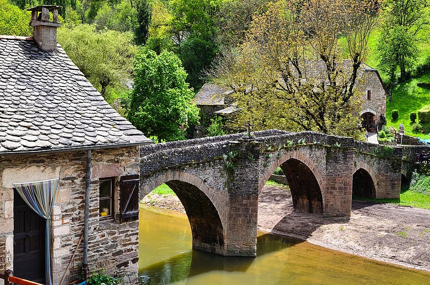 Bridge, Building, Fortress, Tower, Village, Medieval, Old House, Houses