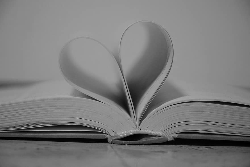 livre, en train de lire, amour, cœur, éducation, Littérature, papier, page, apprentissage, bibliothèque, romance