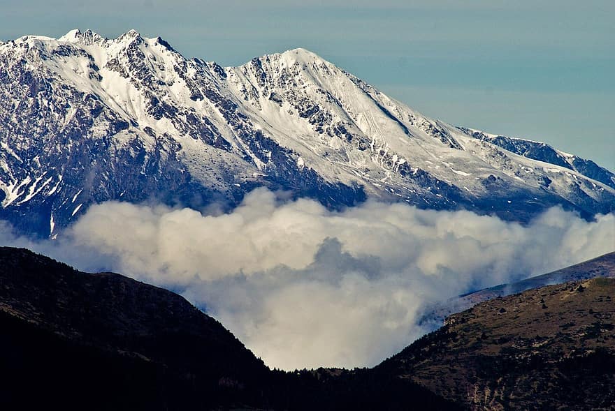 ภูเขา, ภูเขาแอลป์, หิมะ, เมฆ, ฤดูหนาว, ธรรมชาติ, ภูมิประเทศ, จุดสูงสุด, ประชุมสุดยอด, ยอดเขา, เทือกเขา
