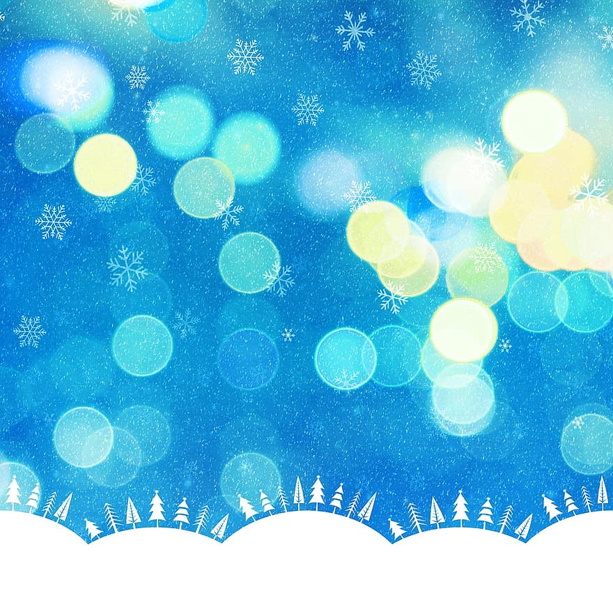 Jule Vintertræ, bokeh, jul baggrund, jul, vinter, dekoration, træ, december, ferie, advent, xmas