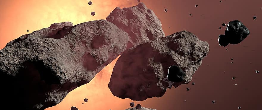 астероїди, метеори, скелі