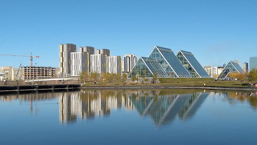 Kasachstan, Astana, Botanischer Garten, die Architektur, Gewässer
