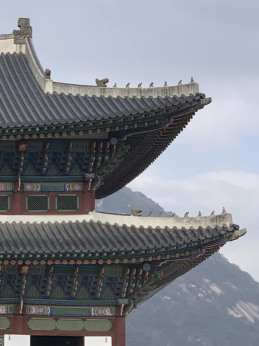 tempel, Asien, resa, turism, korea, seoul