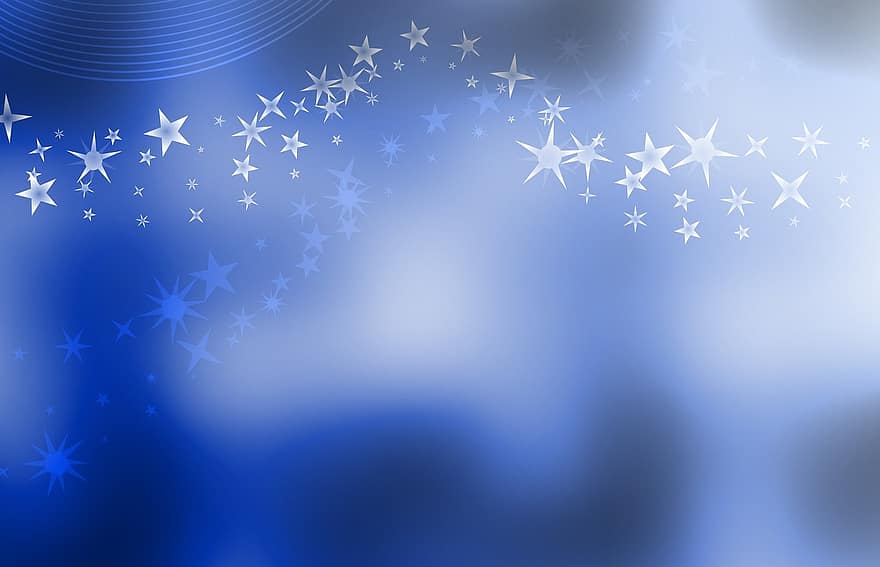 Background, Abstract, Blue, Stars, Starry, Copyspace, Space, Modern, Blue Abstract