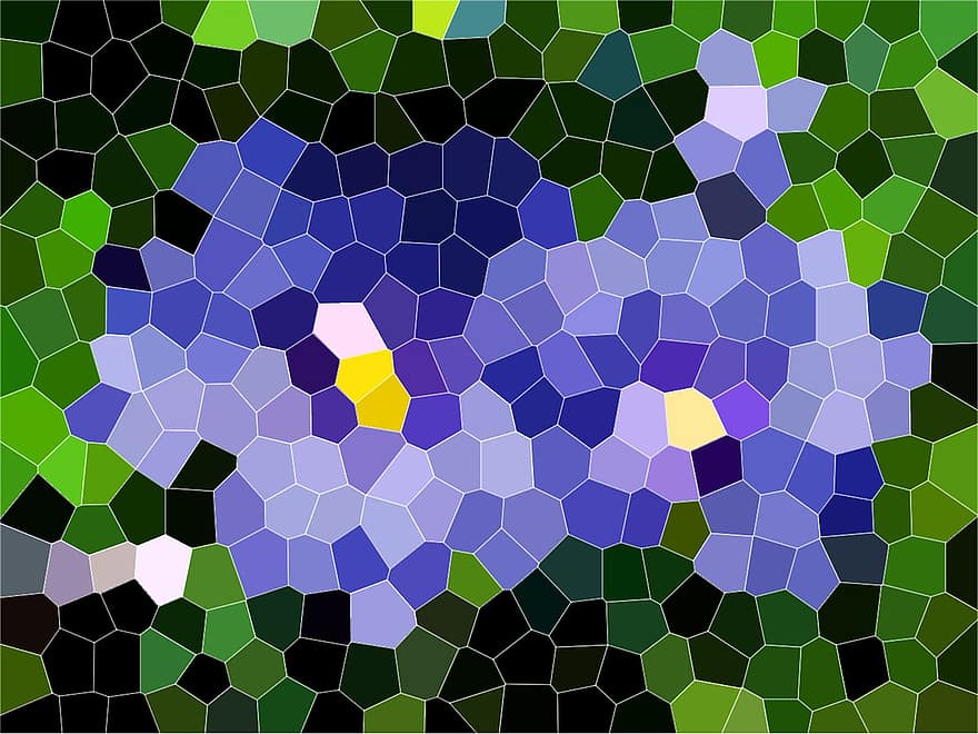mosaik, struktur, mønster, baggrund, farverig, mosaikfliser, rund form, blå, grøn, gul, hvid