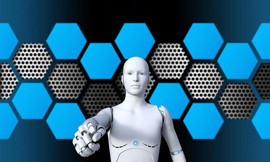 robot, technologie, futuristický, stroj, kyborg, umělý, síť, inteligentní