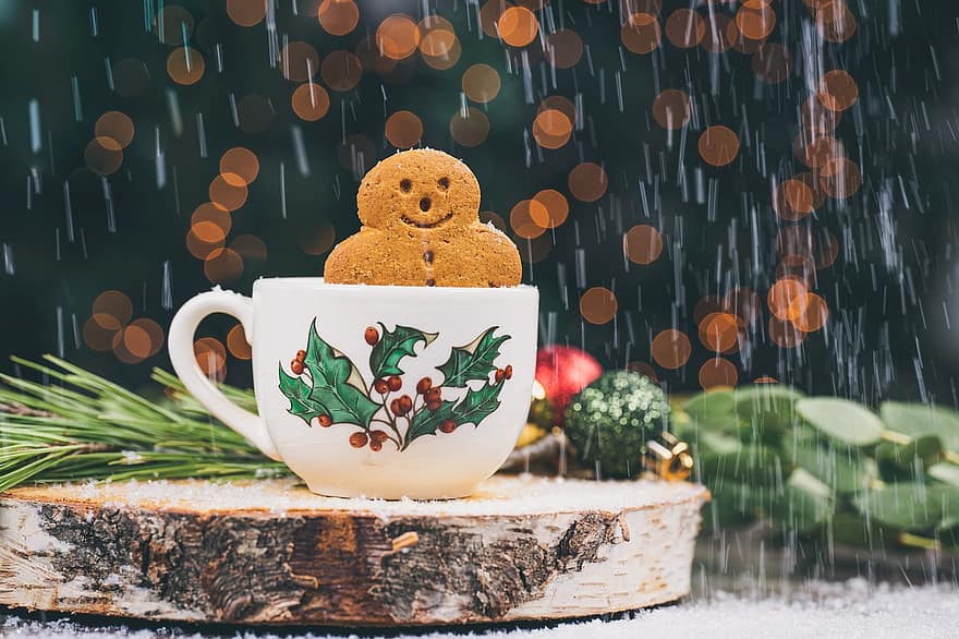 julekake, cookie, Lille kopp, jul, desember, årstid, felles ferie