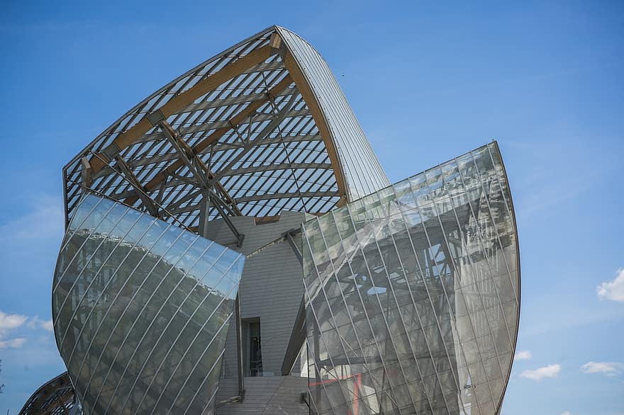 Ίδρυμα louis vuitton, μουσείο καλών τεχνών, Κτίριο, αρχιτεκτονική, πολιτισμικό κέντρο, Λουί Βιτόν, Παρίσι, Γαλλία, μουσείο, ορόσημο, Ευρώπη