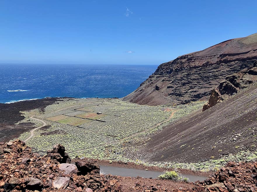 Islas Canarias, España, volcán, naturaleza, mar, paisaje, montaña, verano, azul, rock, acantilado