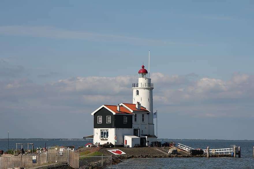 маяк, Голландия, Нидерланды, море, пляж, остров