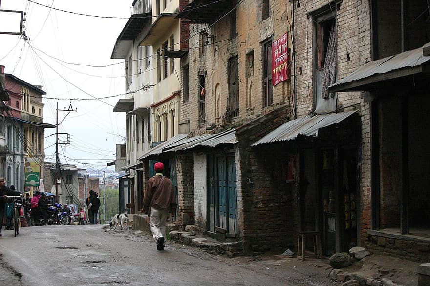edificis, nepal, Katmandú, endevinalla, ciutat, pobresa